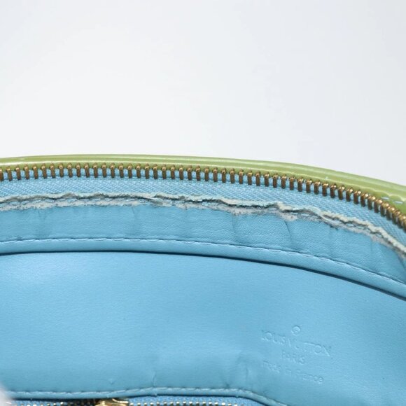 LOUIS VUITTON Monogram Vernis Houston Hand Bag Baby Blue M91005 LV Auth gh1056 - Picture 13 of 16